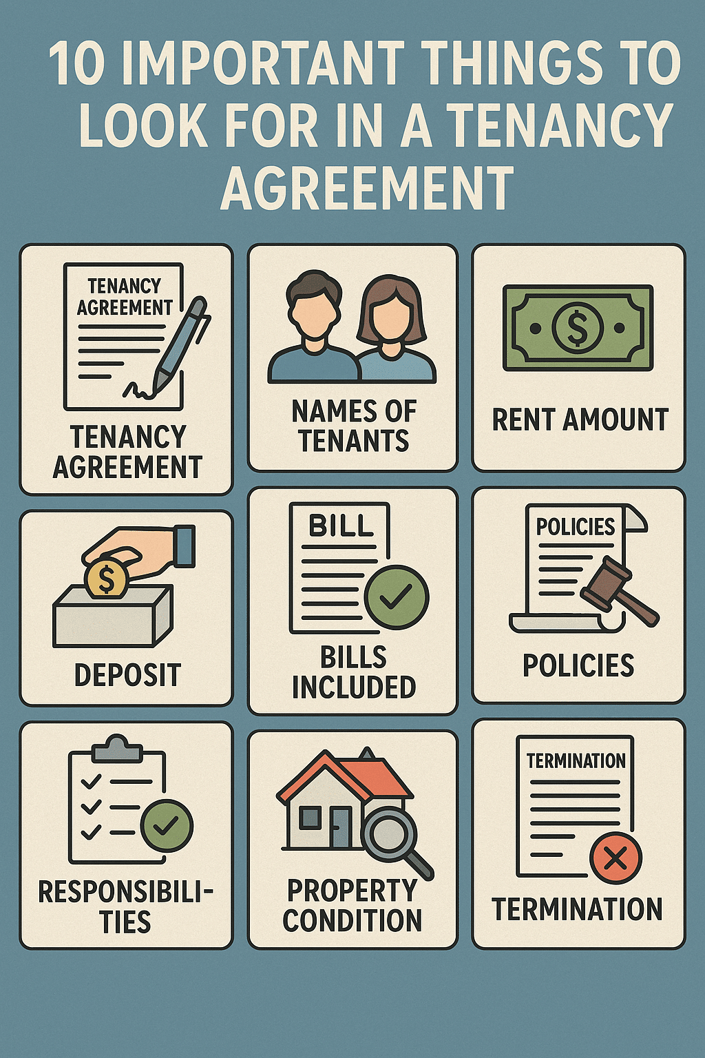 10 important things to look for in Tenancy agreement