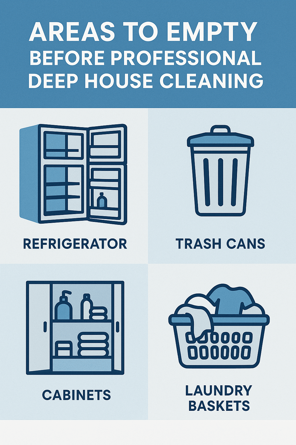 Areas to Empty Before Professional Deep House Cleaning