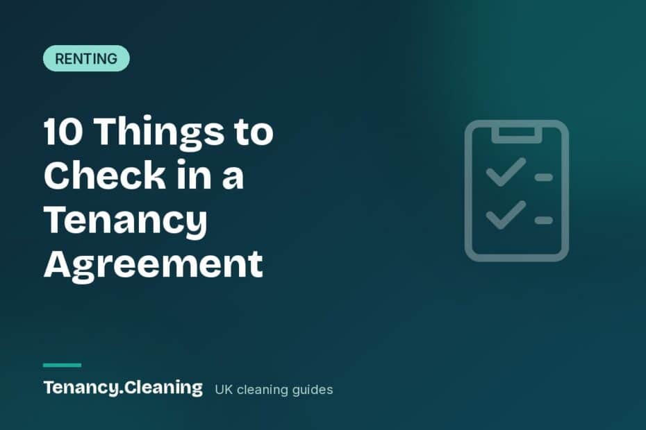 10 Things to Check in a Tenancy Agreement